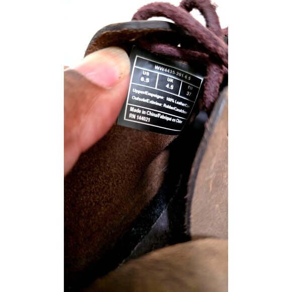 Woolrich Women's Y2k 80sBrown Suede Gladiator Block Heel Sandals Lace-Up & Zippe - Picture 9 of 9